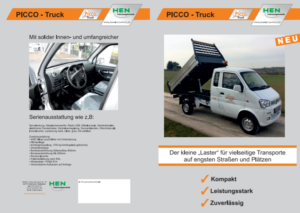 Prospekt: HEN Picco Truck | HEN Fahrzeugtechnik